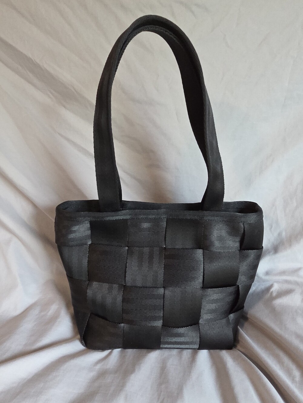 Harveys Little Black Weaved Bag